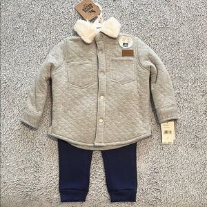 Eddie Bauer Gray and Navy Kids Matching Set